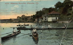 Milwaukee Boat Club Wisconsin Postcard Postcard