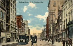 Federal Street Pittsburgh, PA Postcard Postcard