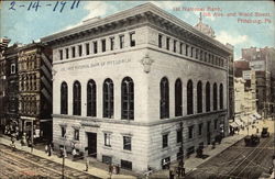 1st National Bank, 5th Ave. and Wood Street Pittsburgh, PA Postcard Postcard