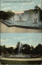 Fountains in Allegheny Park Pittsburgh, PA Postcard Postcard