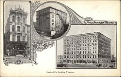 Leading Theatres Louisville, KY Postcard Postcard