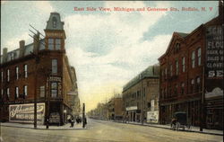 East Side View, Michigan and Genessee Sts Buffalo, NY Postcard Postcard