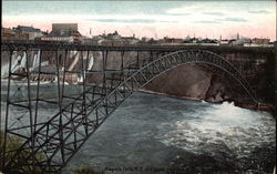 Niagra Falls and Upper Street Arch Bridge Postcard