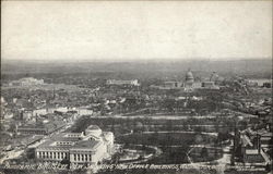 Panoramic Bird's Eye View Showing New Office Buildings Postcard