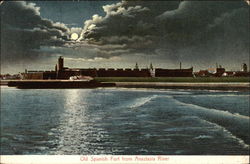 Old Spanish Fort from Anastasia River Postcard