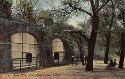 Bear Pits, Zoo Cincinnati, OH Postcard Postcard