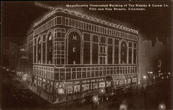 The Mabley & Carew Co. - Illuminated Buildiing Cincinnati, OH Postcard Postcard