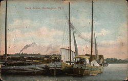 Dock Scene Postcard