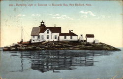 Dumpling Light at Entrance to Buzzards Bay New Bedford, MA Postcard Postcard