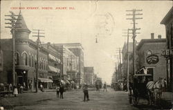 Chicago Street North Joliet, IL Postcard Postcard