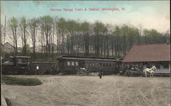 Narrow Gauge, Train & Station Wilmington, VT Postcard Postcard