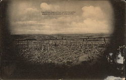 Barbed Wire and Moat by German Rail Property Postcard