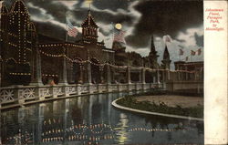 Johnstown Flood, Paragon Park, by Moonlight Postcard