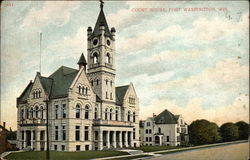 Court House Port Washington, WI Postcard Postcard