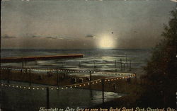 Moonlight on Lake Erie as seen from Euclid Beach Park Postcard