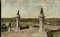 Entrance to Highland Park Pittsburgh, PA Postcard Postcard