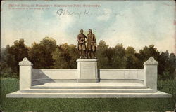 Goethe-Schiller Monument, Washington Park Milwaukee, WI Postcard Postcard