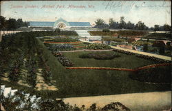 Sunken Gardens, Mitchell Park Milwaukee, WI Postcard Postcard