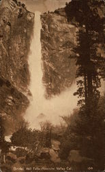 Bridal Veil Falls Yosemite Valley, CA Yosemite National Park Postcard Postcard