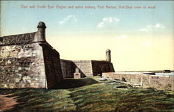 East and Southeast Angles and Water Battery, Fort Marion Postcard