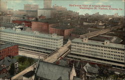 Bird's eye View of Atlanta Showing Washington Street Viaduct Georgia Postcard Postcard