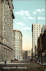 Peachtree Street View Atlanta, GA Postcard Postcard