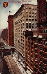 Dearnborn Street, North from Van Buren Postcard