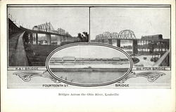 Bridges Across the Ohio River Louisville, KY Postcard Postcard