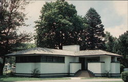 Petit Memorial Chapel at Belvidere Cemetery. Designed by Frank Lloyd Wright Illinois Postcard Postcard