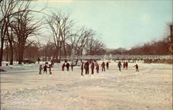 Ice Skating on the Vermilion River Postcard