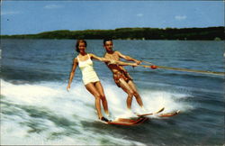 Water Skiers on Lake Keuka Keuka Lake, NY Postcard Postcard