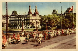 Bicyclists Postcard