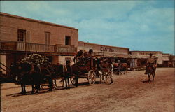 Alamo Village - Stagecoach Leaving Main Street Brackettville, TX Postcard Postcard