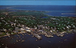 Air View of Edgartown Martha's Vineyard, MA Postcard Postcard