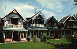 Camp Meeting Ground Cottages Oak Bluffs, MA Postcard Postcard