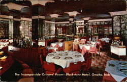 Blackstone Hotel - Orleans Room Omaha, NE Postcard Postcard