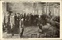 Governor Goodrich of Indiana Watches "Packey" McFarland Postcard Postcard