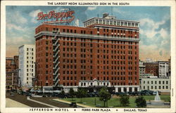 Jefferson Hotel, Ferris Park Plaza Dallas, TX Postcard Postcard