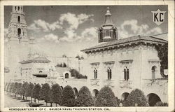 Headquarters K. of C, Balboa Naval Training Station San Diego, CA Postcard Postcard