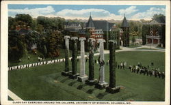 University of MIssouri - Class Day Exercises around the Columns Columbia, MO Postcard Postcard