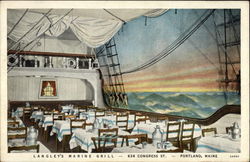 Langley's Marine Grill - 634 Congress Street Postcard