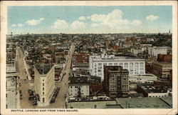 Aerial View, Looking East from Times Square Postcard