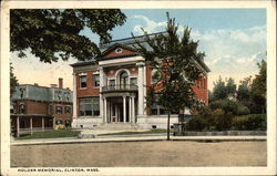 Holder Memorial Clinton, MA Postcard Postcard