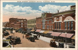 High Street Looking South Clinton, MA Postcard Postcard