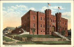 Armory Greenfield, MA Postcard Postcard