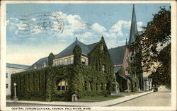 Central Congregational Church Fall River, MA Postcard Postcard