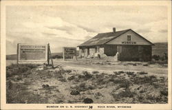 Museum on US Highway 30 Rock River, WY Postcard Postcard