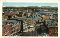 View from City Hall Tower Bangor, ME Postcard Postcard