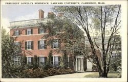 President Lowell's Residence at Harvard University Postcard