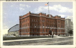 State Armory, M.V.M Cambridge, MA Postcard Postcard